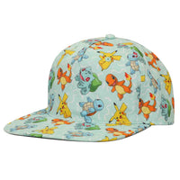 Pokemon AOP Character Flat Bill Snapback