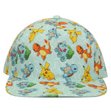 Pokemon AOP Character Flat Bill Snapback