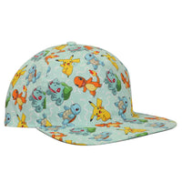 Pokemon AOP Character Flat Bill Snapback