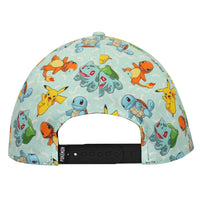 Pokemon AOP Character Flat Bill Snapback