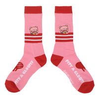 Gloomy Bear Peek-a-boo Embroidered Crew Socks