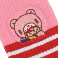 Gloomy Bear Peek-a-boo Embroidered Crew Socks