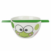 Sanrio Keroppi 20 oz. Ceramic Ramen Bowl with Chopsticks