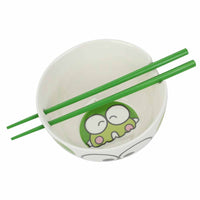 Sanrio Keroppi 20 oz. Ceramic Ramen Bowl with Chopsticks