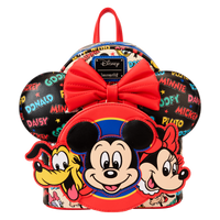 Disney Mickey & Friends Classic All-Over Print Mini Backpack With Ear Headband