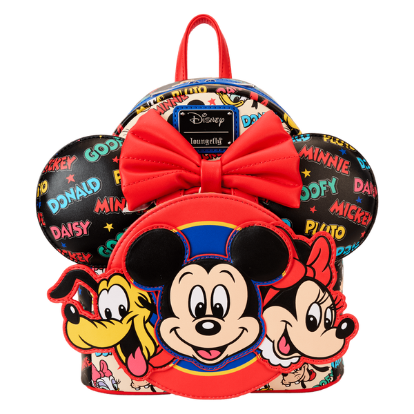 Disney Mickey & Friends Classic All-Over Print Mini Backpack With Ear Headband