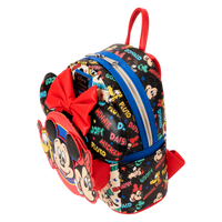 Disney Mickey & Friends Classic All-Over Print Mini Backpack With Ear Headband